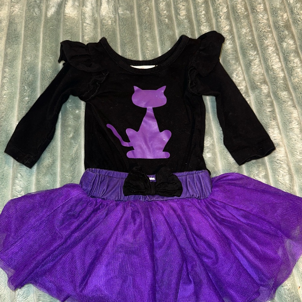 Black and Purple Cat Costume for Kids